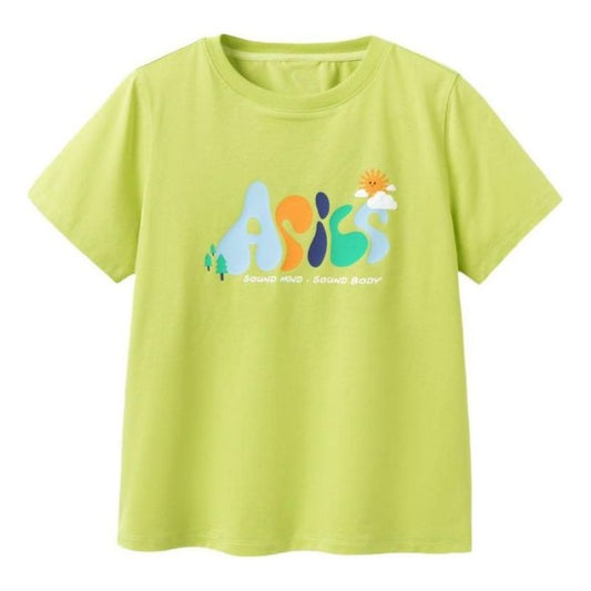 (GS) ASICS Colorful Logo T-Shirt 'Green' 332241173084-752