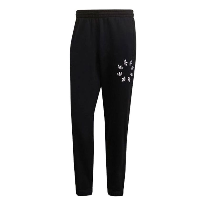 adidas originals Logo Printing Loose Sports Bundle Feet Pants Black H35651