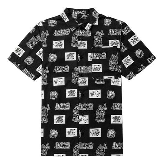 Vans x DUYANAIZI Series Printing Pattern Casual Sports Short Sleeve Black Shirt VN0A5F44ZHA