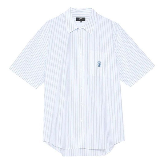 Stussy Boxy Striped S/S Shirt 'White' 1110231