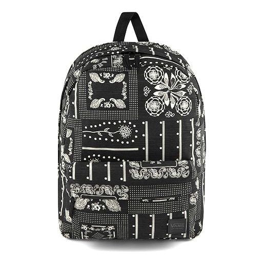 Vans Fashion Printed Backpack 'Black White' VN00021MCQ8