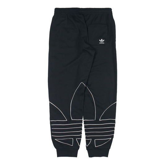 adidas originals B Trf Out Swtpt logo Printing Casual Knit Bundle Feet Sports Pants Black GF0223