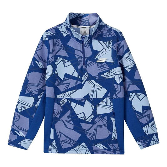 (GS) Skechers Sports Leisure Series Full Print Half-Zip Sweatshirt 'Blue' P323B048-03GQ