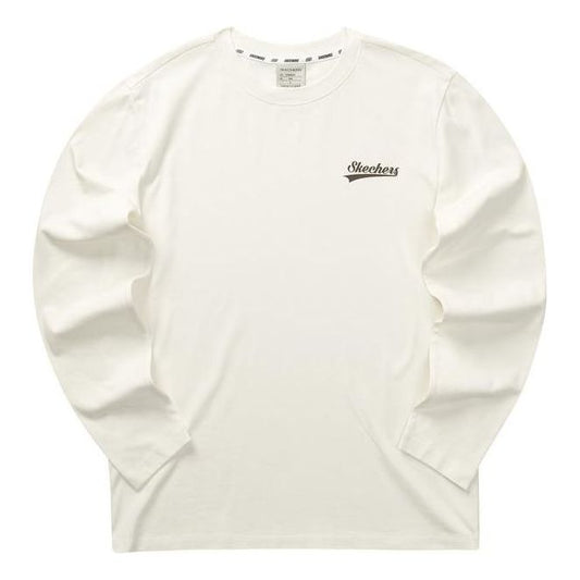 Skechers Logo Printed Crew Sweater 'White Black Blue' L323M073