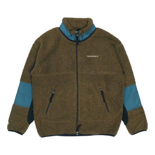 Converse Polar Fleece Sherpa Jacket Asia Sizing 'Surplus Olive' 10018039-A03