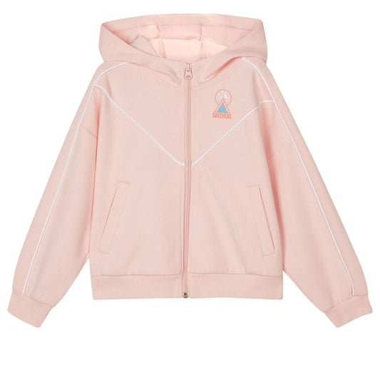 (GS) Skechers Casual Series Letter Printed Knitted Jacket 'Pink' L323G043-01UJ
