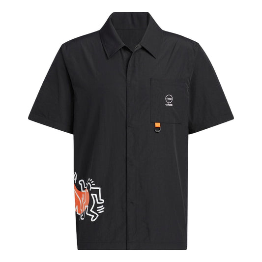 adidas x Keith Haring Pattern Printing Short Sleeve Shirt Asia Sizing 'Black' HD7260