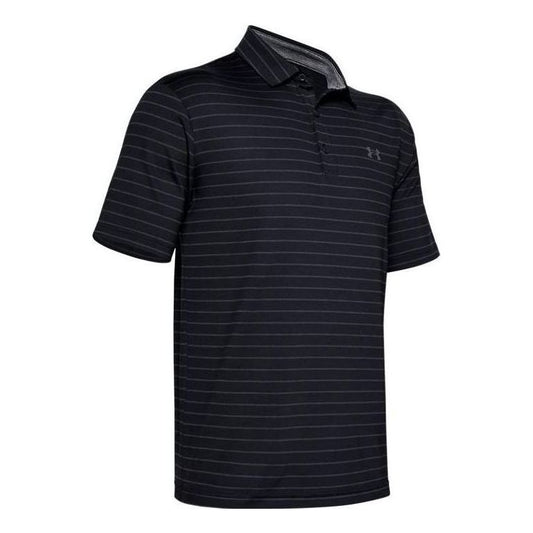 Under Armour Playoff Core Stripe Polo Shirt 'Black' 1351130-001