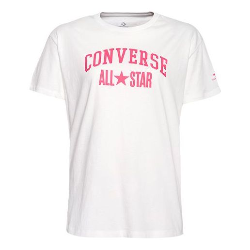 (WMNS) Converse Logo Printing Round-neck White 10017793-A03