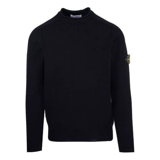 STONE ISLAND Logo Patch Detail Crewneck Sweater 'Black' 7815528D3-V0029