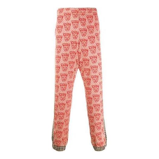 Gucci Houndstooth Cat Print Track Pants 'Orange' 580555-XJBGQ-7548