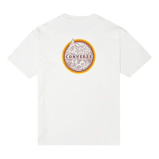 Men's Converse Logo Printing Round Neck Short Sleeve White 10022786-A01