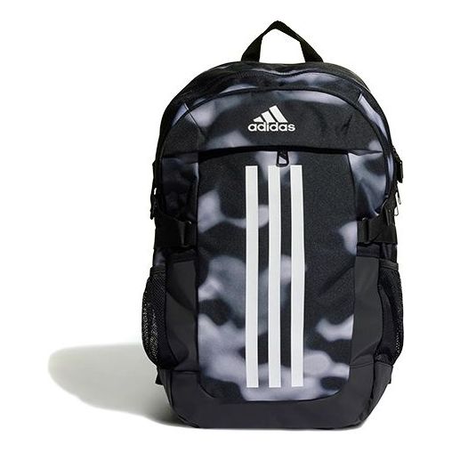 adidas Printing Stripe logo Large Capacity Backpack Unisex White / Gray / Black HI5958