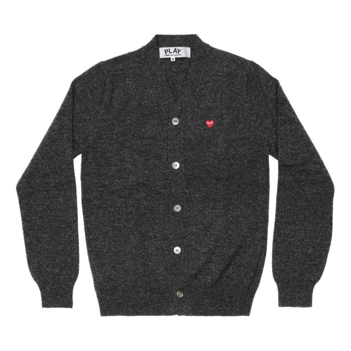 COMME des GARCONS PLAY Cardigan With Small Red Emblem 'Grey' AZ-N080-051-2