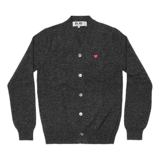 COMME des GARCONS PLAY Cardigan With Small Red Emblem 'Grey' AZ-N080-051-2