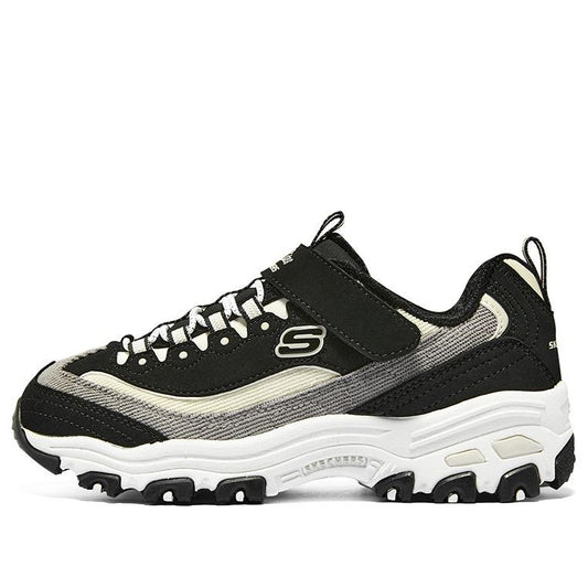 (GS) Skechers D'lites 1.0 'Black Grey Beige' 302524L-BKNT