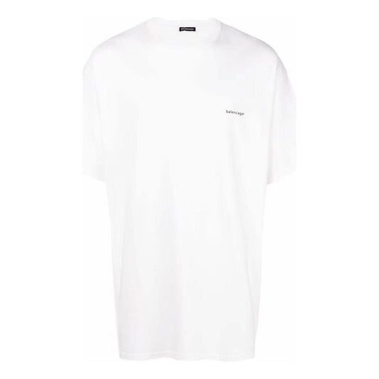 Balenciaga Small Logo Print Cotton T-Shirt 'White' 556151TYK289000
