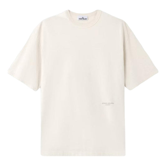 STONE ISLAND 2100018 Oversized Raised Stone Island Marina Print T-Shirt 'Ivory' L1S152100018S0X16V0093