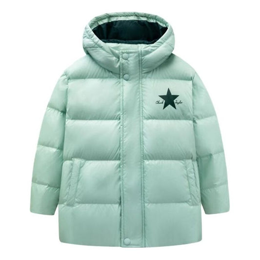 (GS) Converse Logo Printed Down Jacket Asia Sizing 'Green Black' CV2342014GS-005