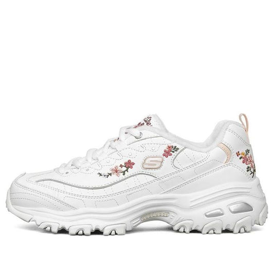 (WMNS) Skechers D'lites 1.0 'White Floral' 66666325-WHT