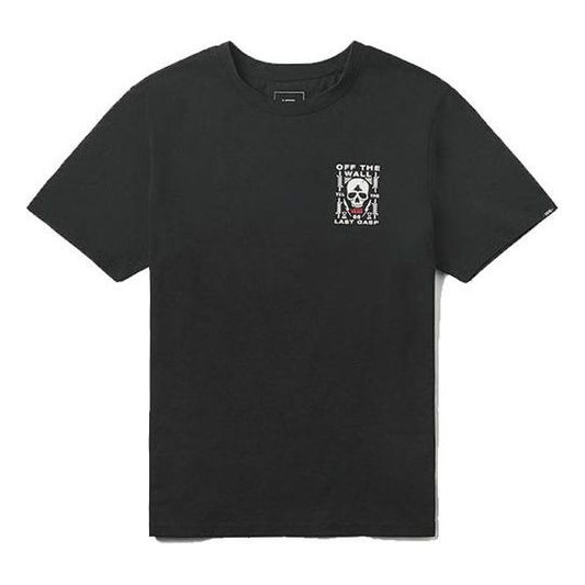 Men's Vans Casual Sports Skeleton Printing Short Sleeve Black VN0A48B2BLK