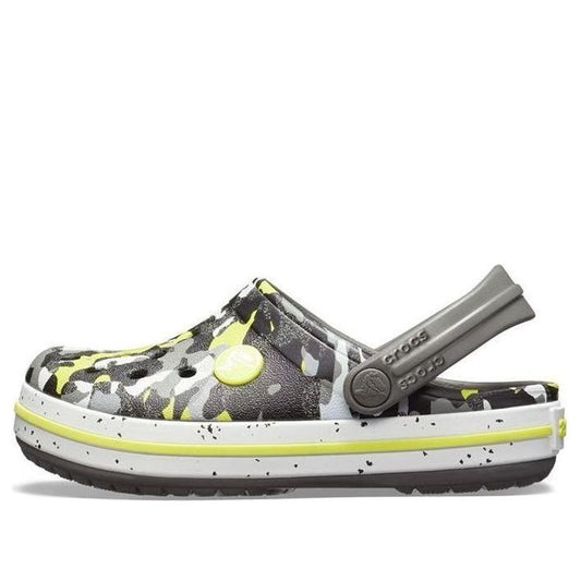 (GS) Crocs Crocband Camo Printed Clogs 'Grey Black Yellow' 205301-0ED