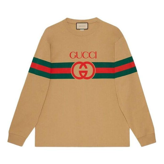Gucci Long Sleeve New Logo T-Shirt 'Camel' 581903-XJET2-2094