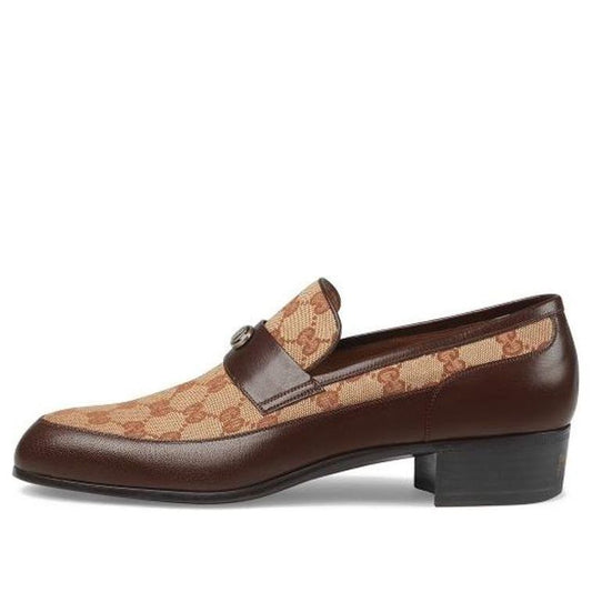 Gucci Canvas Printed Loafers 'Dark Brown' 532405-0G060-2270