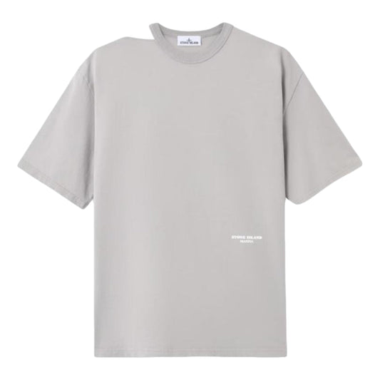 STONE ISLAND 2100018 Oversized Raised Stone Island Marina Print T-Shirt 'Gravel Gray' L1S152100018S0X16V006C