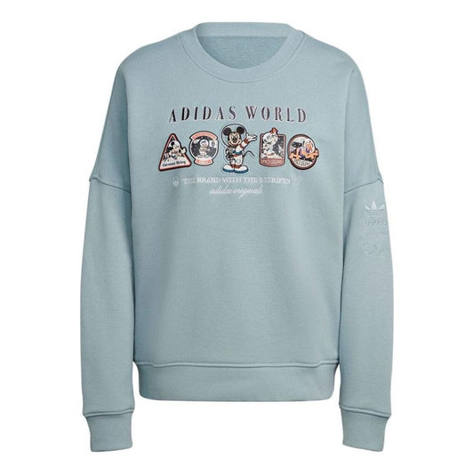 (WMNS) adidas Loose Disney Sweatshirt 'Teal' HL9057