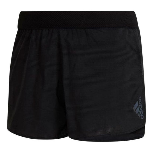 Men's adidas Solid Color logo Printing Casual Shorts Black HA3690