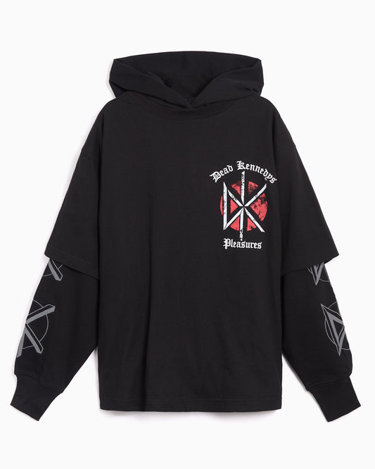 Sudadera con capucha con gráfico Relaxed Pleasures x Dead Kennedys Layered para hombre