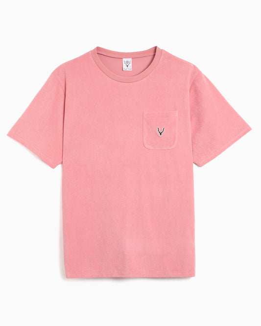 Camiseta con logo Relaxed South2 West8 Round Pocket para hombre